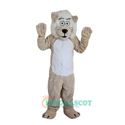 Beige Lion Beard Moustache Uniform, Beige Lion Beard Moustache Mascot Costume