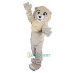 Beige Lion Cartoon Uniform, Beige Lion Cartoon Mascot Costume