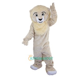 Beige Lion Cartoon Uniform, Beige Lion Cartoon Mascot Costume