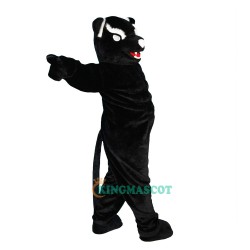 Black Leopard Panther Cartoon Uniform, Black Leopard Panther Cartoon Mascot Costume