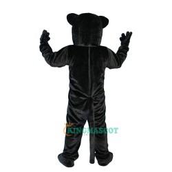 Black Leopard Panther Cartoon Uniform, Black Leopard Panther Cartoon Mascot Costume