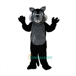 Black Wolf Cartoon Animal Uniform, Black Wolf Cartoon Animal Mascot Costume