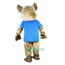 Blue Vest Wild Cat Cartoon Uniform, Blue Vest Wild Cat Cartoon Mascot Costume