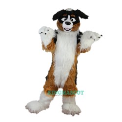 Brown Dog Husky Cartoon Uniform, Brown Dog Husky Cartoon Mascot Costume