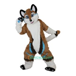 Brown Fox Dog Husky Cartoon Uniform, Brown Fox Dog Husky Cartoon Mascot Costume