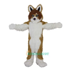 Brown Fox Dog Husky Cartoon Uniform, Brown Fox Dog Husky Cartoon Mascot Costume