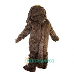 Brown Long Hairy Dog Cartoon Uniform, Brown Long Hairy Dog Cartoon Mascot Costume
