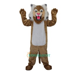 Brown Wildcat Stray Cat Hare Racoon Cartoon Uniform, Brown Wildcat Stray Cat Hare Racoon Cartoon Mascot Costume