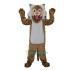 Brown Wildcat Stray Cat Hare Racoon Cartoon Uniform, Brown Wildcat Stray Cat Hare Racoon Cartoon Mascot Costume