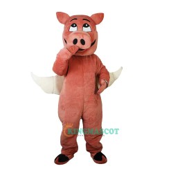 Flying Pig Swine Cartoon Uniform, Flying Pig Swine Cartoon Mascot Costume