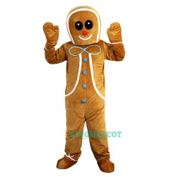 Gingerbread Man Cartoon Uniform, Gingerbread Man Cartoon Mascot Costume
