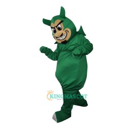 Green Devil Genius Monster Cartoon Uniform, Green Devil Genius Monster Cartoon Mascot Costume