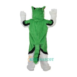 Green Fox Dog Husky Cartoon Uniform, Green Fox Dog Husky Cartoon Mascot Costume