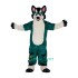 Green Fox Dog Husky Cartoon Uniform, Green Fox Dog Husky Cartoon Mascot Costume