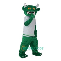 Green Monster Demon Devil Cartoon Uniform, Green Monster Demon Devil Cartoon Mascot Costume