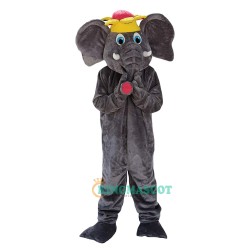 Grey Elephant Cartoon Uniform, Grey Elephant Cartoon Mascot Costume
