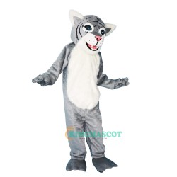 Grey Leopard Panther Cat Lynx Cartoon Uniform, Grey Leopard Panther Cat Lynx Cartoon Mascot Costume