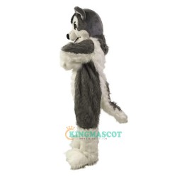 Grey Wolf Husky Dog Cartoon Uniform, Grey Wolf Husky Dog Cartoon Mascot Costume