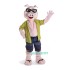 Handsome Swimming Pig Uniform, Handsome Swimming Pig Mascot Costume