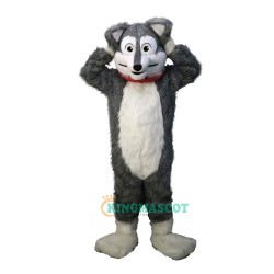 Long-Haired Grey Husky Wolf Uniform, Long-Haired Grey Husky Wolf Mascot Costume