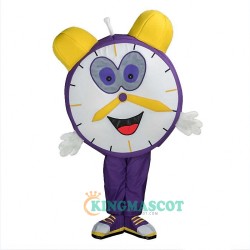 Clock Uniform wakes up, Clock Mascot Costume wakes up