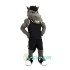 Grey Mustang Uniform, College Grey Power Mustang Mascot Costume
