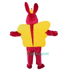 Pink Butterfly Rabbit Bunny Cartoon Uniform, Pink Butterfly Rabbit Bunny Cartoon Mascot Costume