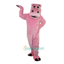 Pink Hippo Cartoon Uniform, Pink Hippo Cartoon Mascot Costume
