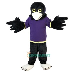 Purple Vest Sport Eagle Cartoon Uniform, Purple Vest Sport Eagle Cartoon Mascot Costume