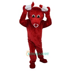 Red Cow Bull Bison Cartoon Uniform, Red Cow Bull Bison Cartoon Mascot Costume