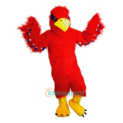 Red Eagle Bird Cartoon Uniform, Red Eagle Bird Cartoon Mascot Costume