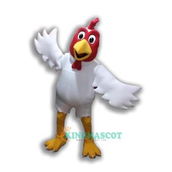 Rooster White Animal Uniform, Rooster White Animal Mascot Costume