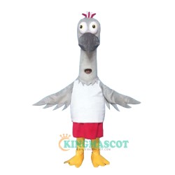 Crane Bird Uniform, Crane Bird Mascot Costume