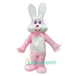 Furry Pink Bunny Rabbit Uniform, Furry Pink Bunny Rabbit Mascot Costume