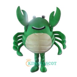 Green Big Crab Character Uniform, Green Big Crab Character Mascot Costume
