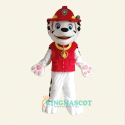 White Dalmatian Dog Uniform, White Dalmatian Dog Mascot Costume