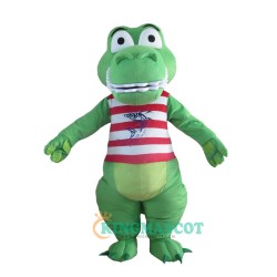 Green Crocodile Custom Uniform, Green Crocodile Custom Mascot Costume
