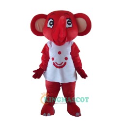 Cute Red Elephant Uniform, Cute Red Elephant Mascot Costume