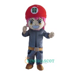 Red Cap Boy Uniform, Red Cap Boy Mascot Costume