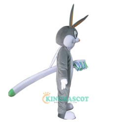 Grey Bugs bunny Rabbit Uniform, Grey Bugs bunny Rabbit Mascot Costume