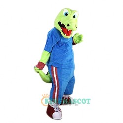 Sport Green Crocodile Cartoon Uniform, Sport Green Crocodile Cartoon Mascot Costume