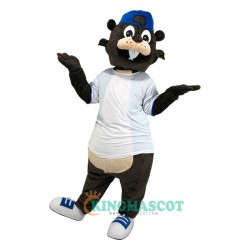 Sports Brown Beaver Castor Cartoon Uniform, Sports Brown Beaver Castor Cartoon Mascot Costume