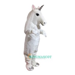 White Horse Unicorn Cartoon Uniform, White Horse Unicorn Cartoon Mascot Costume