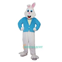 White Rabbit Bunny Cartoon Uniform, White Rabbit Bunny Cartoon Mascot Costume