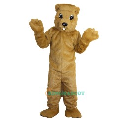 Yellow Groundhog Gophers Cartoon Uniform, Yellow Groundhog Gophers Cartoon Mascot Costume