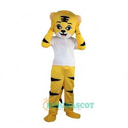 Yellow Sport Tiger Uniform, Yellow Sport Tiger Mascot Costume